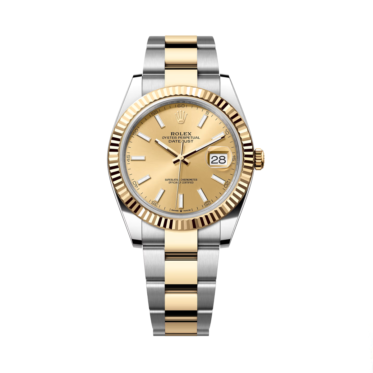 Buy Rolex | Datejust 41mm Steel & Yellow gold Champagne Dial Oyster  bracelet | 126333 in Dubai, UAE in Luxury watch boutique 