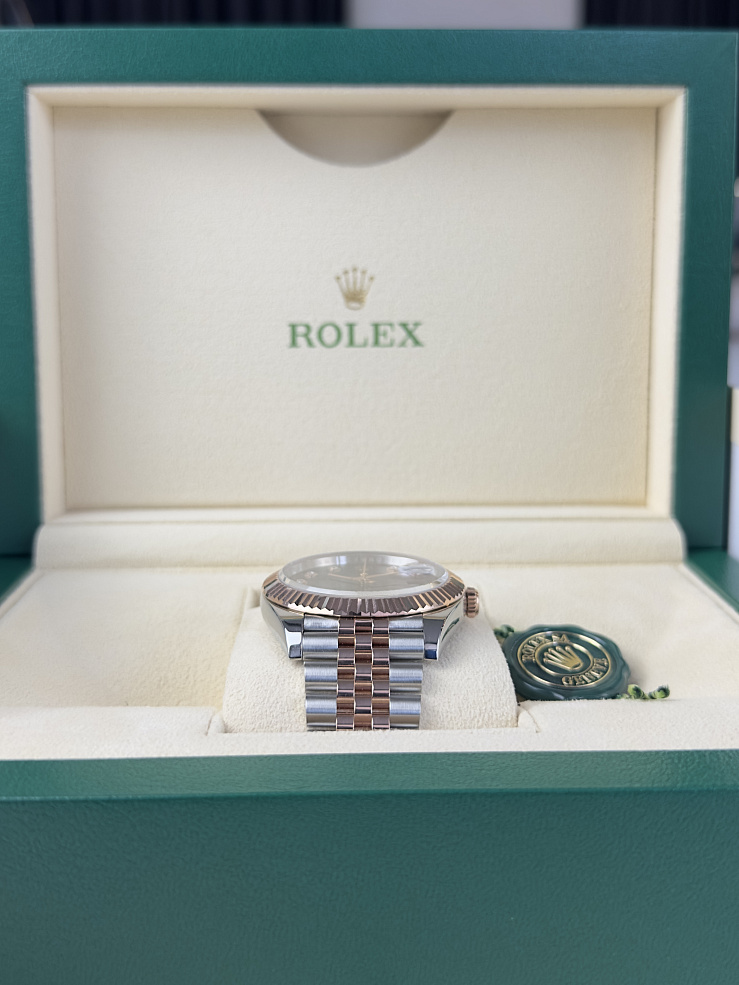 Datejust 41mm Steel & Rose Gold Chocolate Dial Diamonds Jubilee bracelet