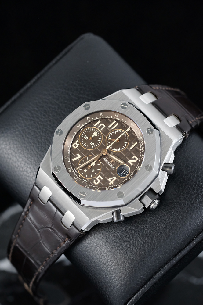 Royal Oak Offshore Chronograph Watch Brown Dial 42mm