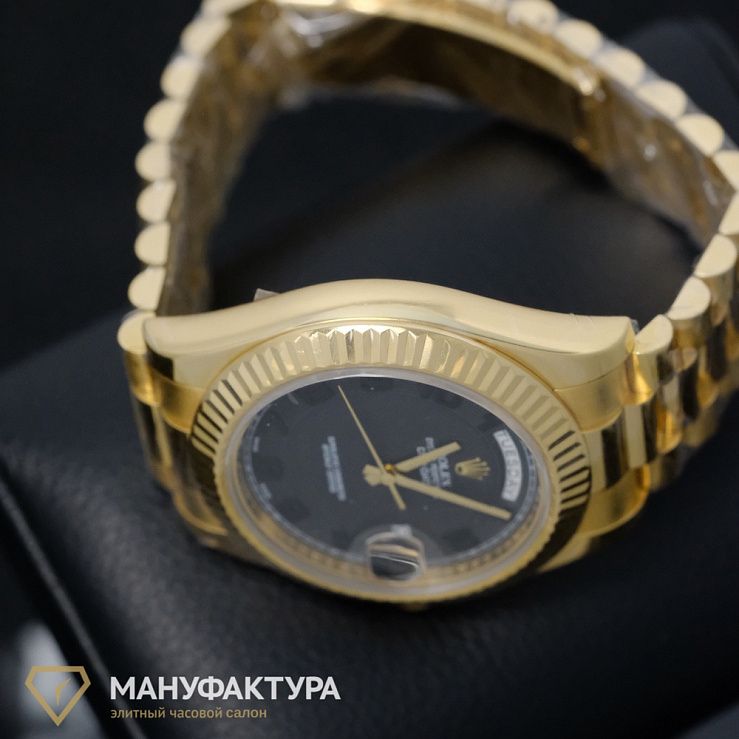 Day-Date II 41mm Yellow Gold President Black Dial