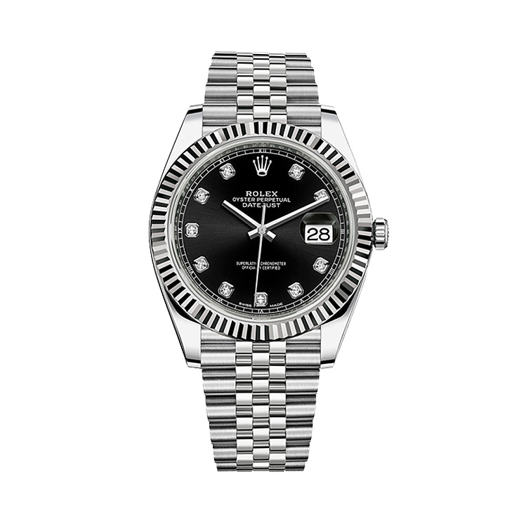 Datejust 41mm Black Dial Diamonds