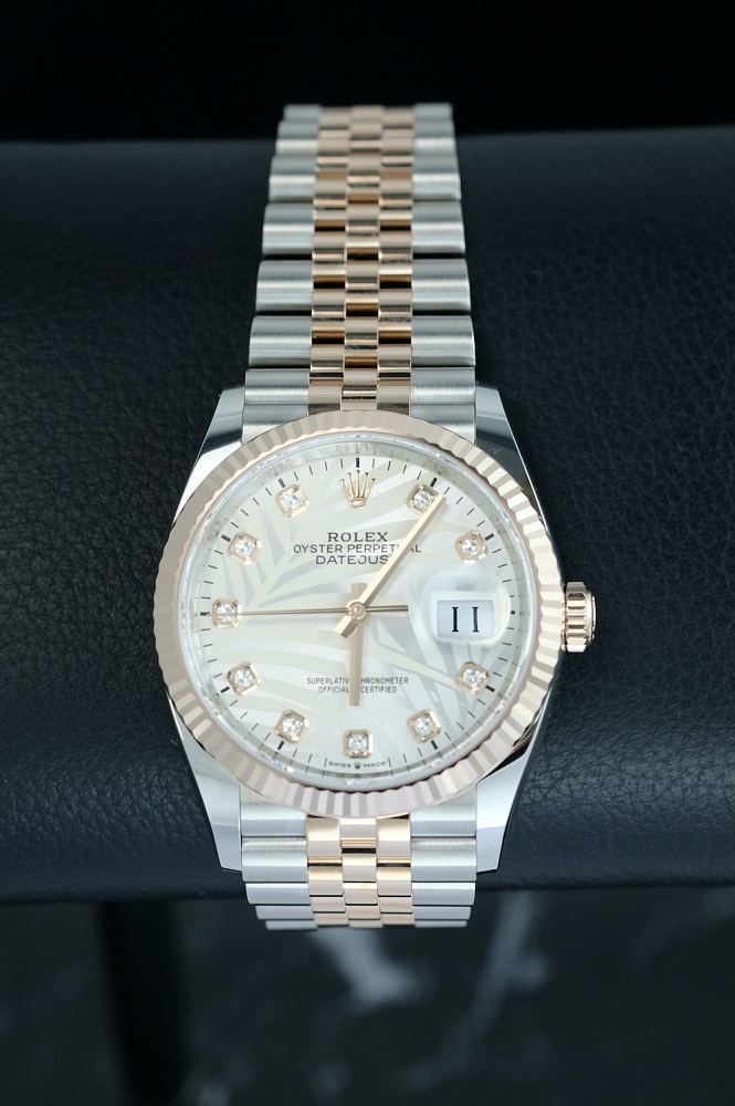 Datejust 36mm Steel and Everose Gold Flutted Dial