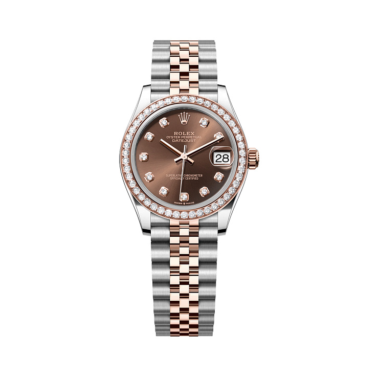 Datejust 31mm Steel & Rose Gold Diamond bezel Chocolate Brown Diamond Dial Jubilee