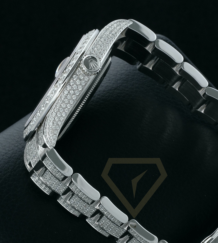 Datejust II Full Pave Iced Out Diamonds