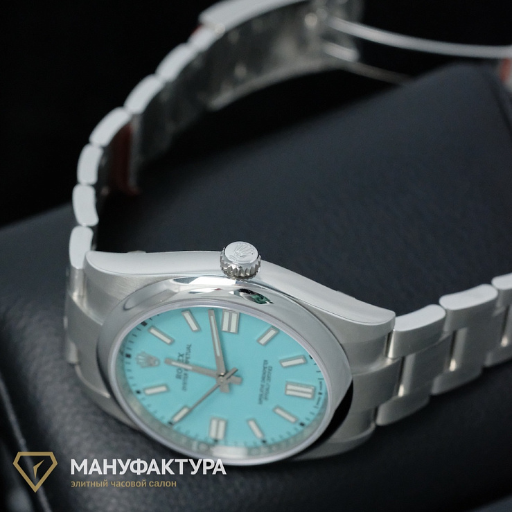Oyster Perpetual 41 mm Turquoise Tiffany Custom Dial Custom
