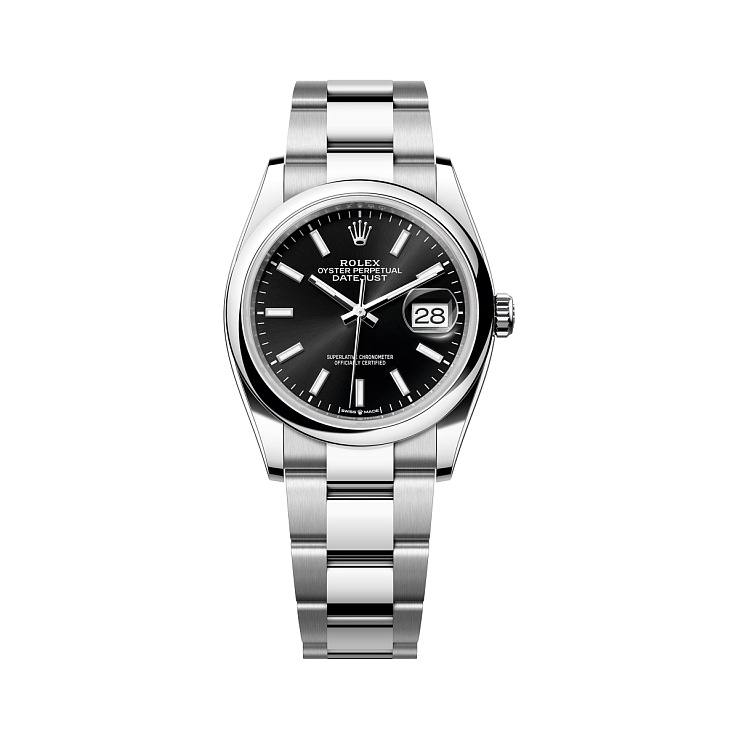 Datejust 36mm Steel Black Dial Oyster Bracelet