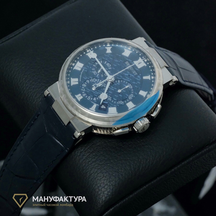 Marine Chronograph White Gold Blue Dial 5527bb
