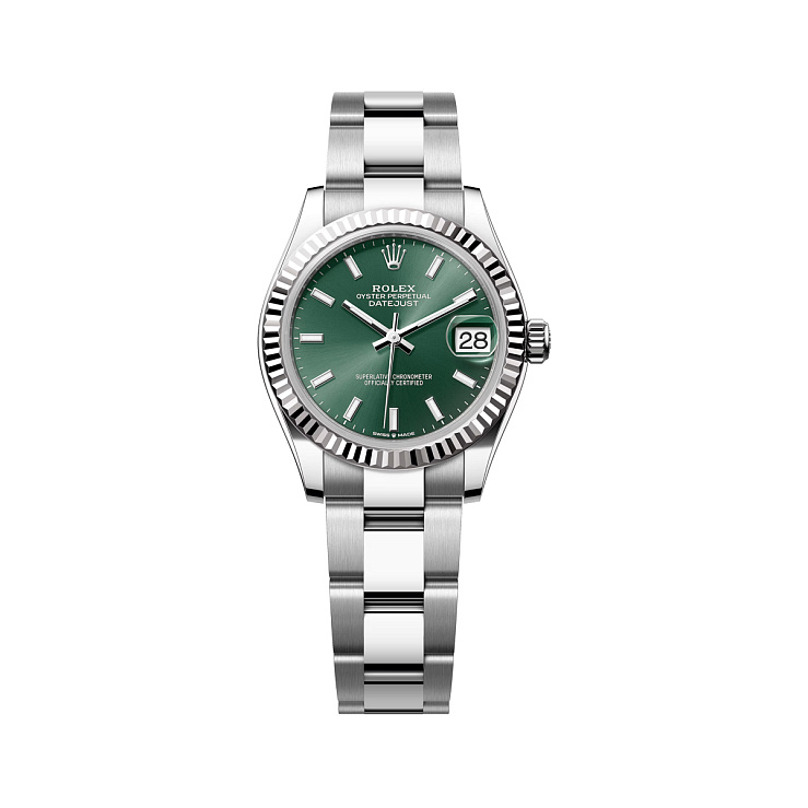 Datejust 31mm Steel & White gold Mint Green Dial Oyster Bracelet