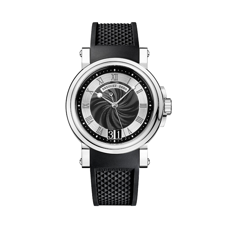 Marine II Big Date Steel Black Dial