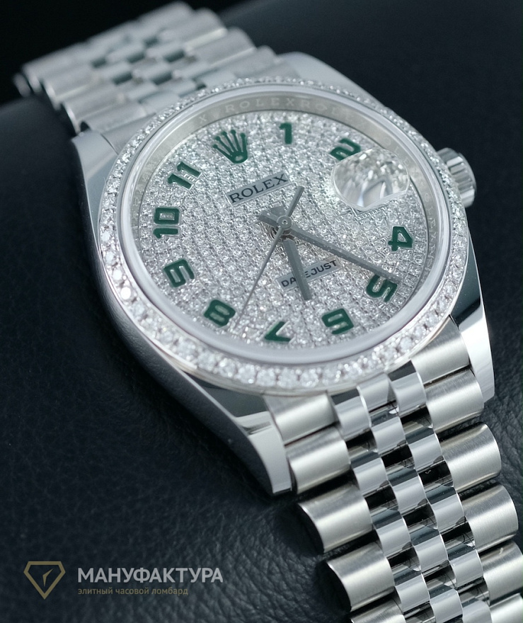 Datejust 36 mm Custom Diamonds Pave Dial 2021