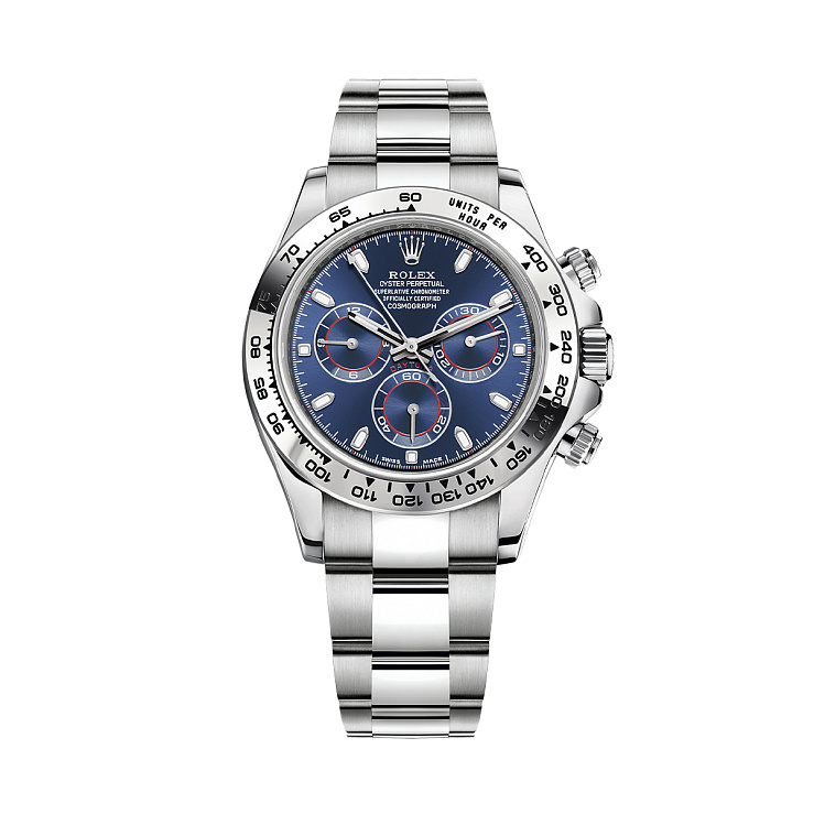 Cosmograph Daytona White Gold Blue Dial Discontinued