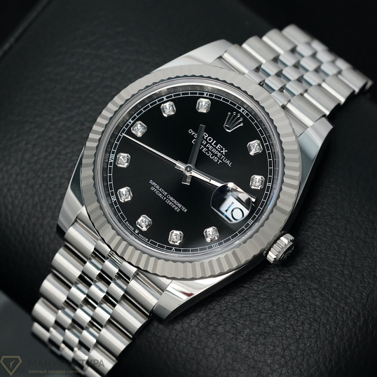 Datejust 41mm Black Dial Diamonds