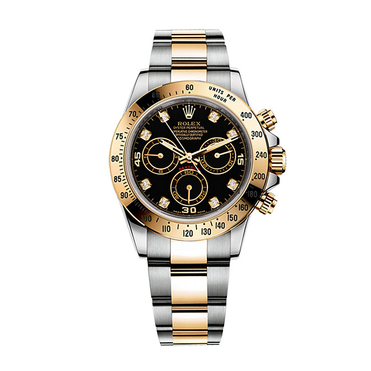 Oyster Perpetual Cosmograph Daytona Black Dial 8 Diamonds