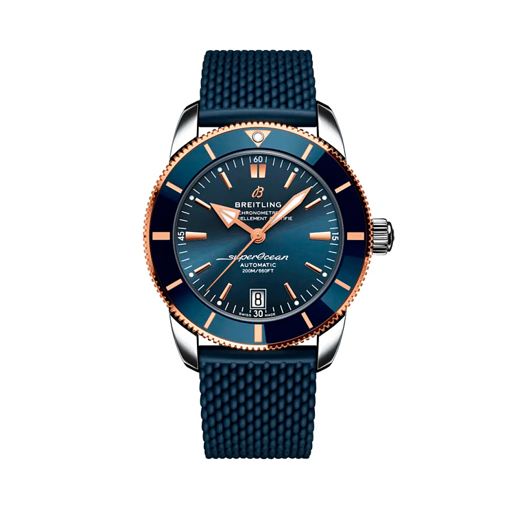 Superocean Heritage B20 Automatic 42mm steel and red gold rubber strap