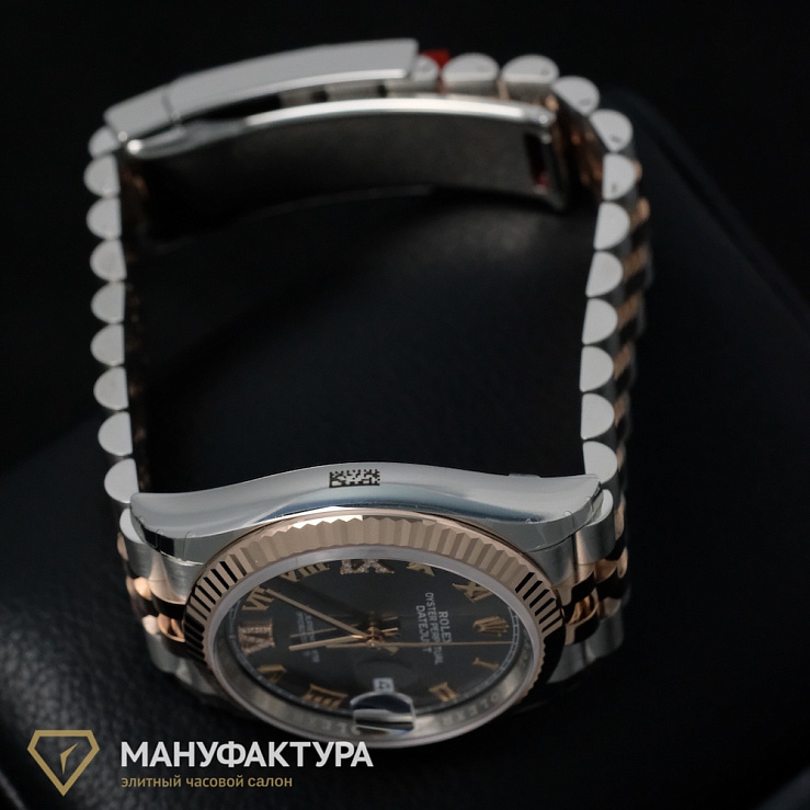 Datejust 36mm Steel and Everose Gold Slate and 6, 9 Diamonds