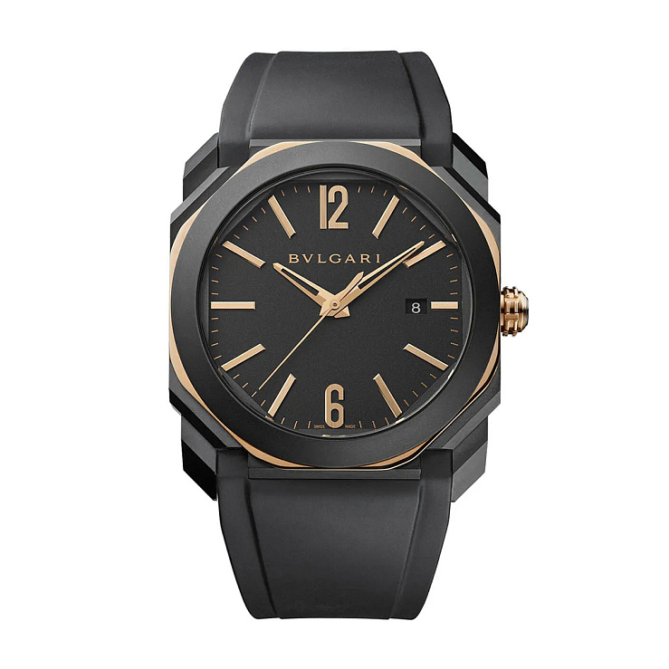 Octo Ultranero Solo Tempo 41mm DLC Steel & Rose Gold