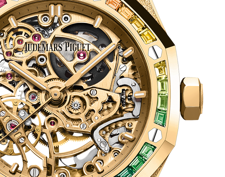 Royal Oak Frosted Gold Double Balance Wheel Openworked