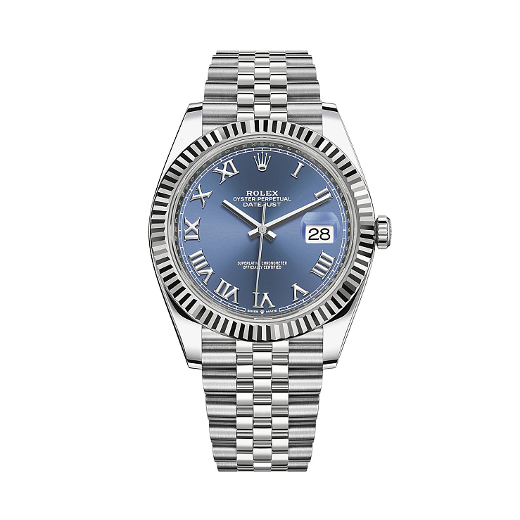 Oyster Perpetual Datejust 41mm Blue Azzurro Romain Dial