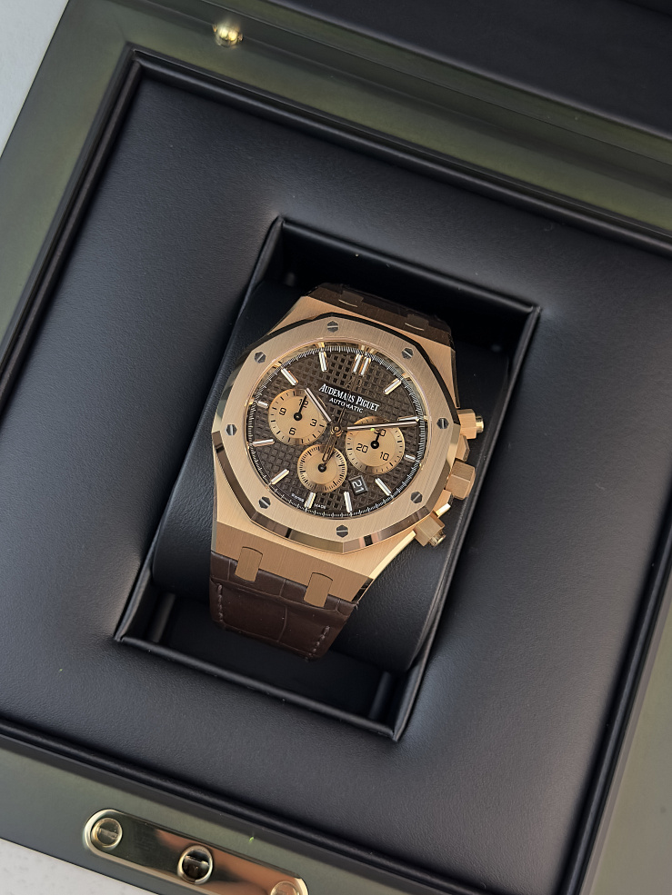 Royal Oak Chronograph 41mm Rose Gold Chocolate Dial