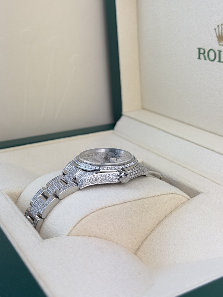 Datejust 31mm Custom Full Pave Iced Out Diamonds