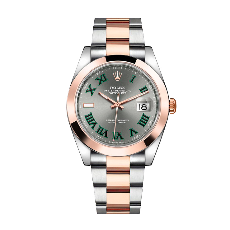 Oyster Perpetual Datejust II Oystersteel and Everose Gold Wimbledon Dial