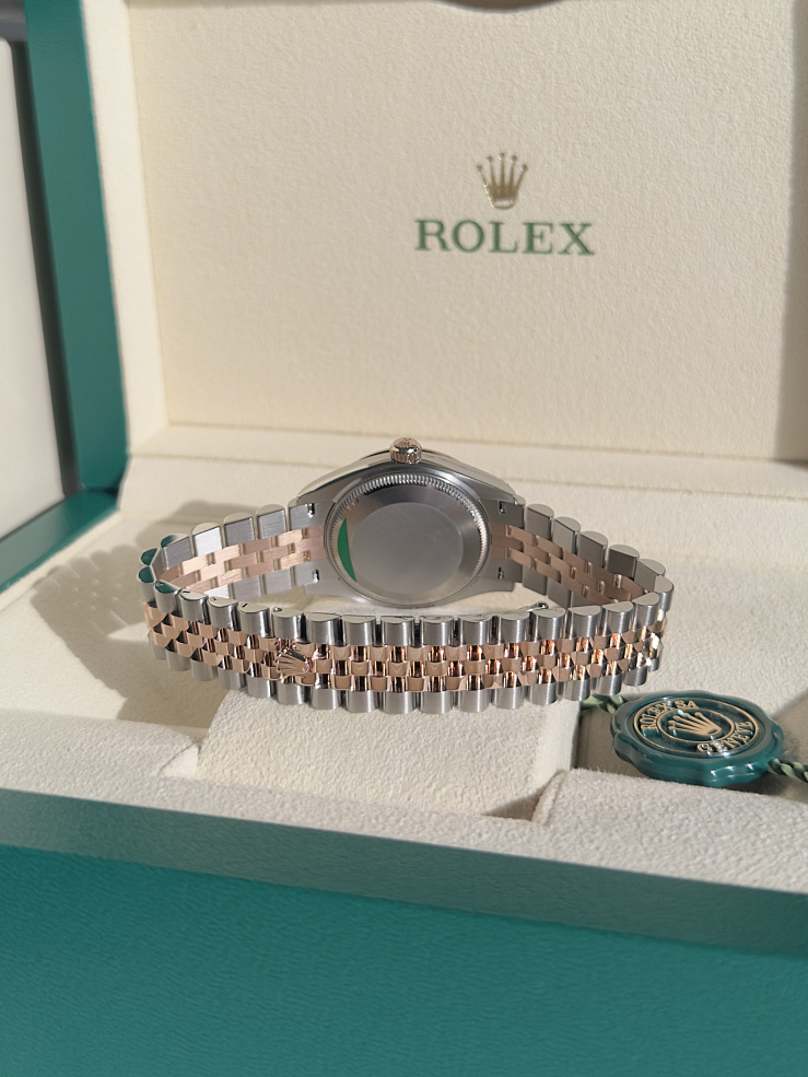 Datejust 31mm Steel and Everose Gold Chocolate Dial Diamond index Jubilee Bracelet