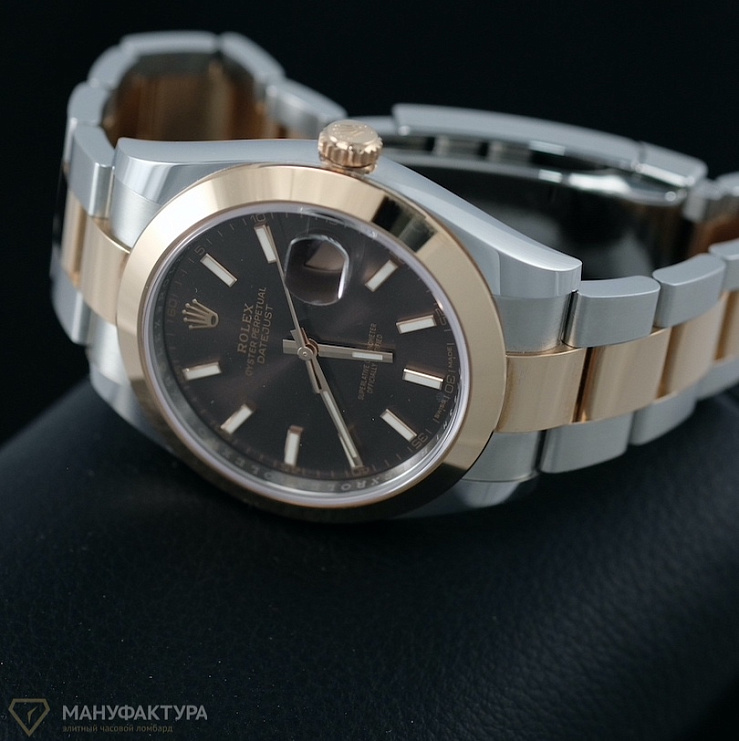 Datejust II 41mm Steel & Rose Gold Chocolate Dial