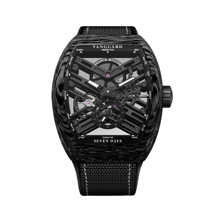 Vanguard Skeleton 7 days power reserve Black Carbon 45mm