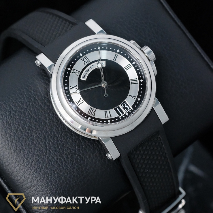 Marine II Big Date Steel Black Dial