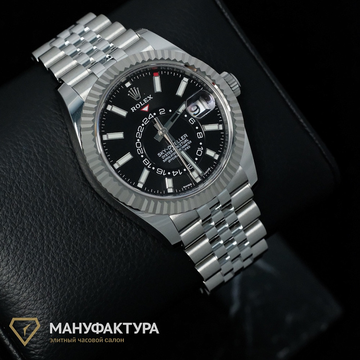 Sky-Dweller Steel Black Dial