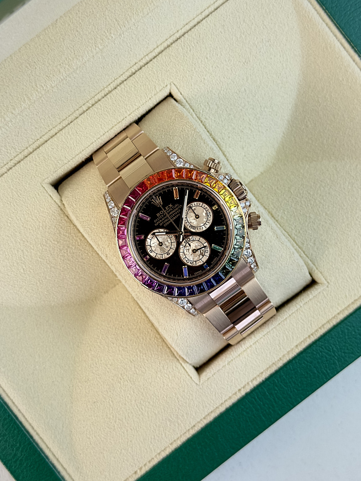 Oyster Perpetual Daytona Rose Gold Custom Rainbow