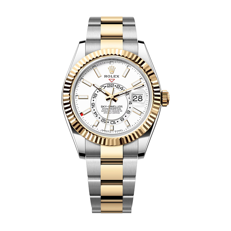 Sky-Dweller Steel & Yellow Gold White Dial Oyster bracelet