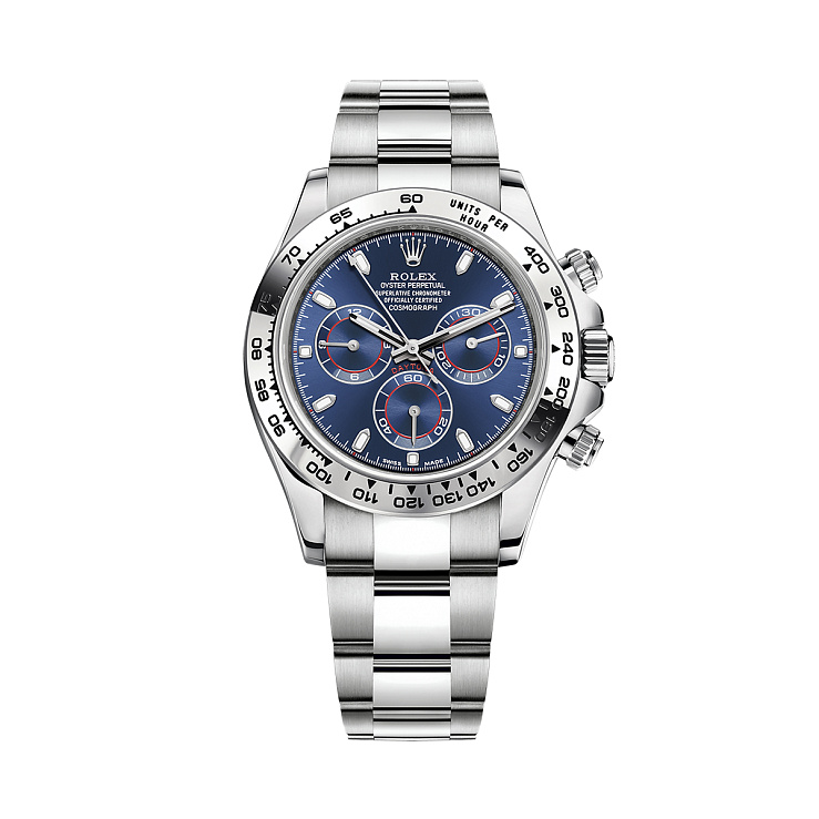 Cosmograph Daytona White Gold Blue Dial