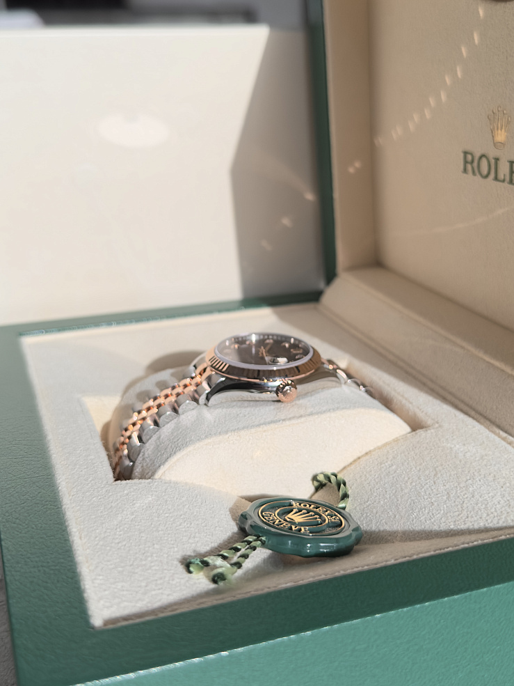 Datejust 31mm Steel and Everose Gold Chocolate Dial Diamond index Jubilee Bracelet