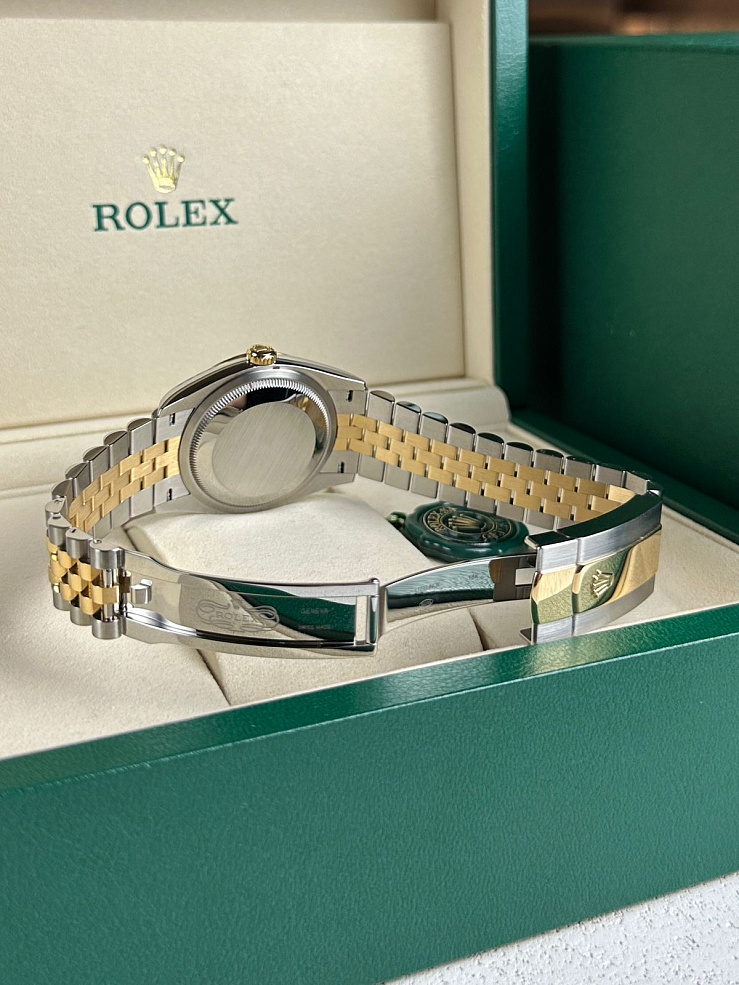 Datejust 36mm Steel & Yellow Gold Olive Green VI Diamond Dial Jubilee