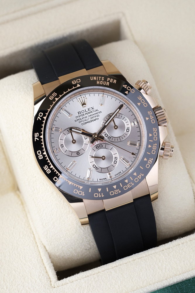 Daytona Rose Gold Sundust Baguette Dial