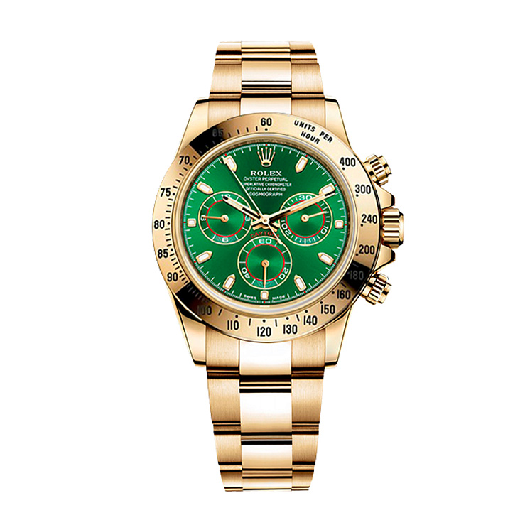 Oyster Perpetual Cosmograph Daytona Yellow Gold Original Green Dial Special Order