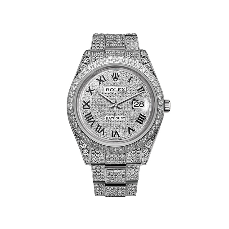 Datejust 36 mm Steel Iced CUSTOM DIAMONDS Oyster Bracelet