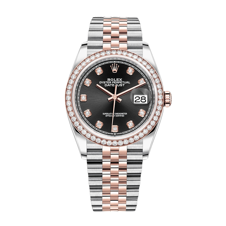 Oyster Perpetual Datejust 36 mm Everose Rolesor Factory diamonds 2021