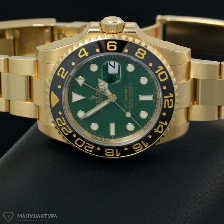 GMT Master Yellow Gold Green Dial