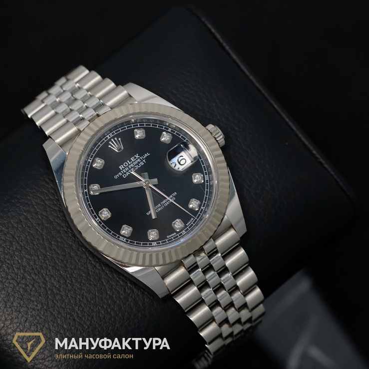 Datejust 41mm Black Dial Diamonds