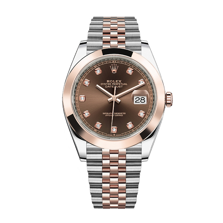 Datejust II 41mm Steel & Everose Gold Chocolate Diamonds Dial
