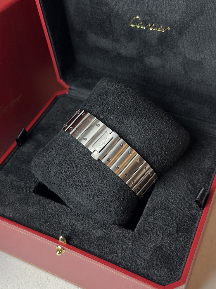 Santos De Cartier Large Brown Dial Steel