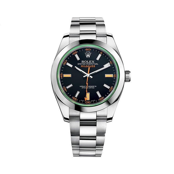 Milgauss Black Green Glass  