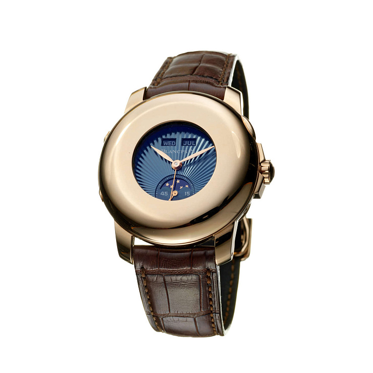 Half Hunter Rose Gold Blue Dial 39 Mm