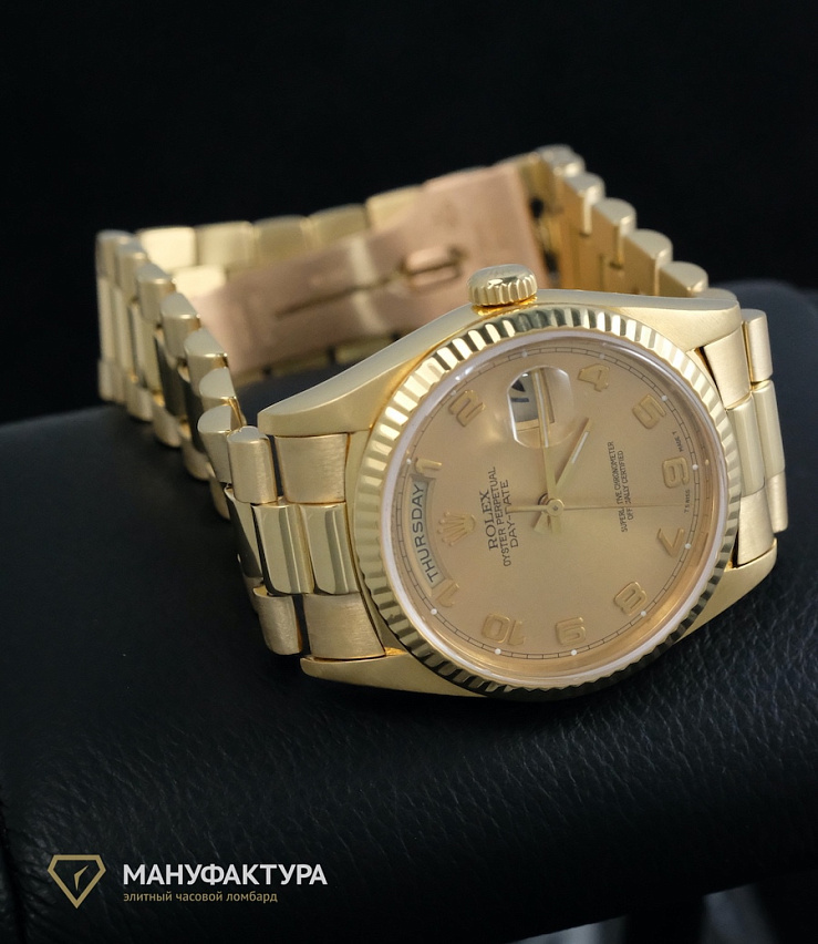 Day-Date 36mm President Champagne Arabic Dial