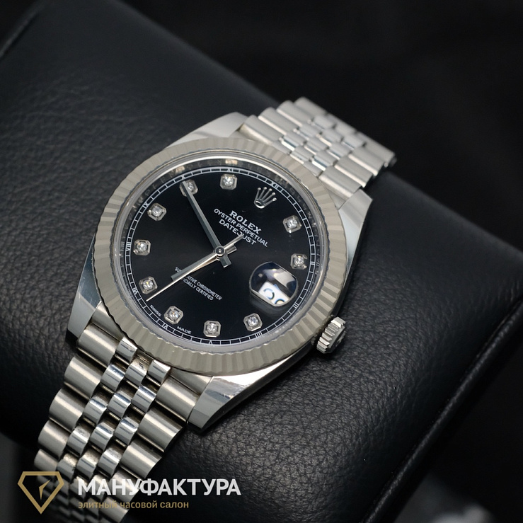 Datejust 41mm Black Dial Diamonds