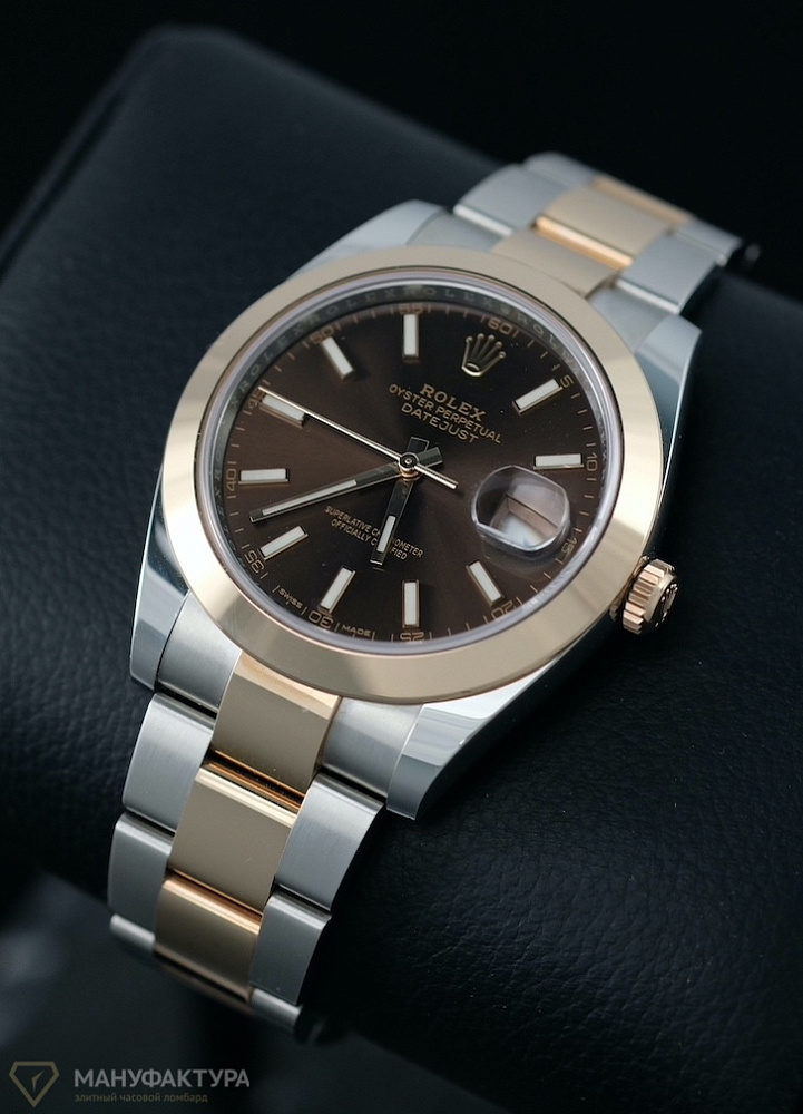 Datejust II 41mm Steel & Rose Gold Chocolate Dial