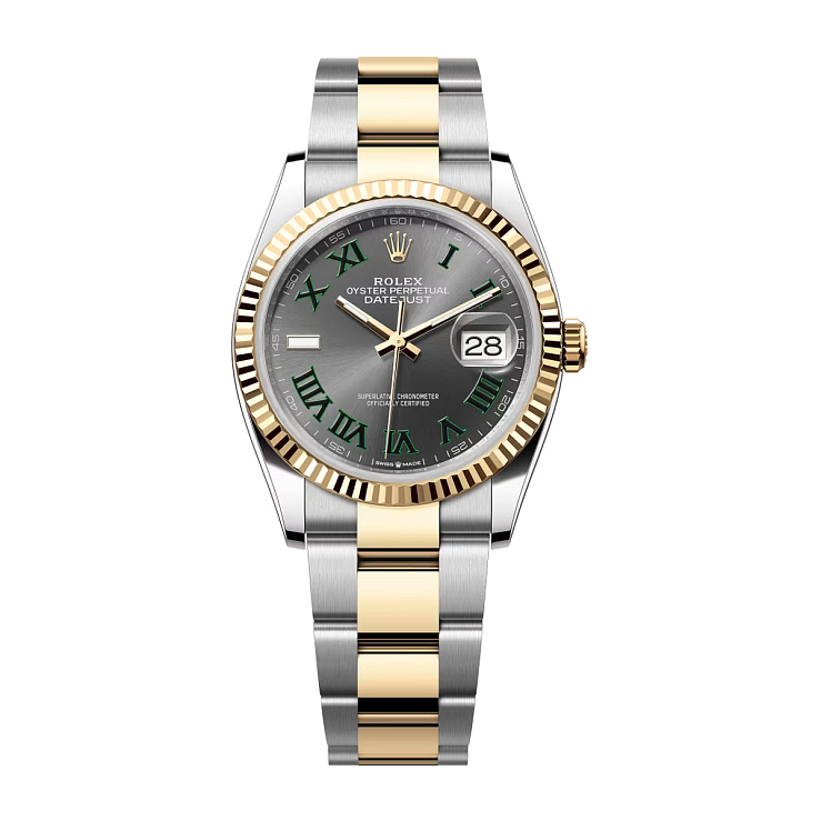 Datejust 36mm Steel & Yellow Gold Wimbldon Dial Oyster Bracelet