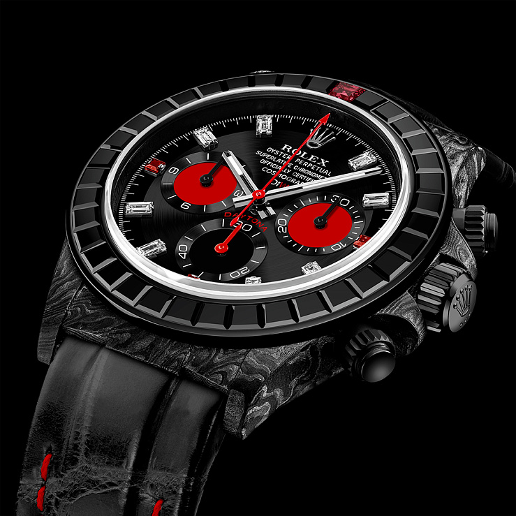 Rolex Daytona 40 Mm Rainbow Black Gems